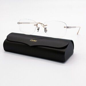 NEW CARTIER CT0228O 001 GOLD MEN EYEGLASSES CARTIER